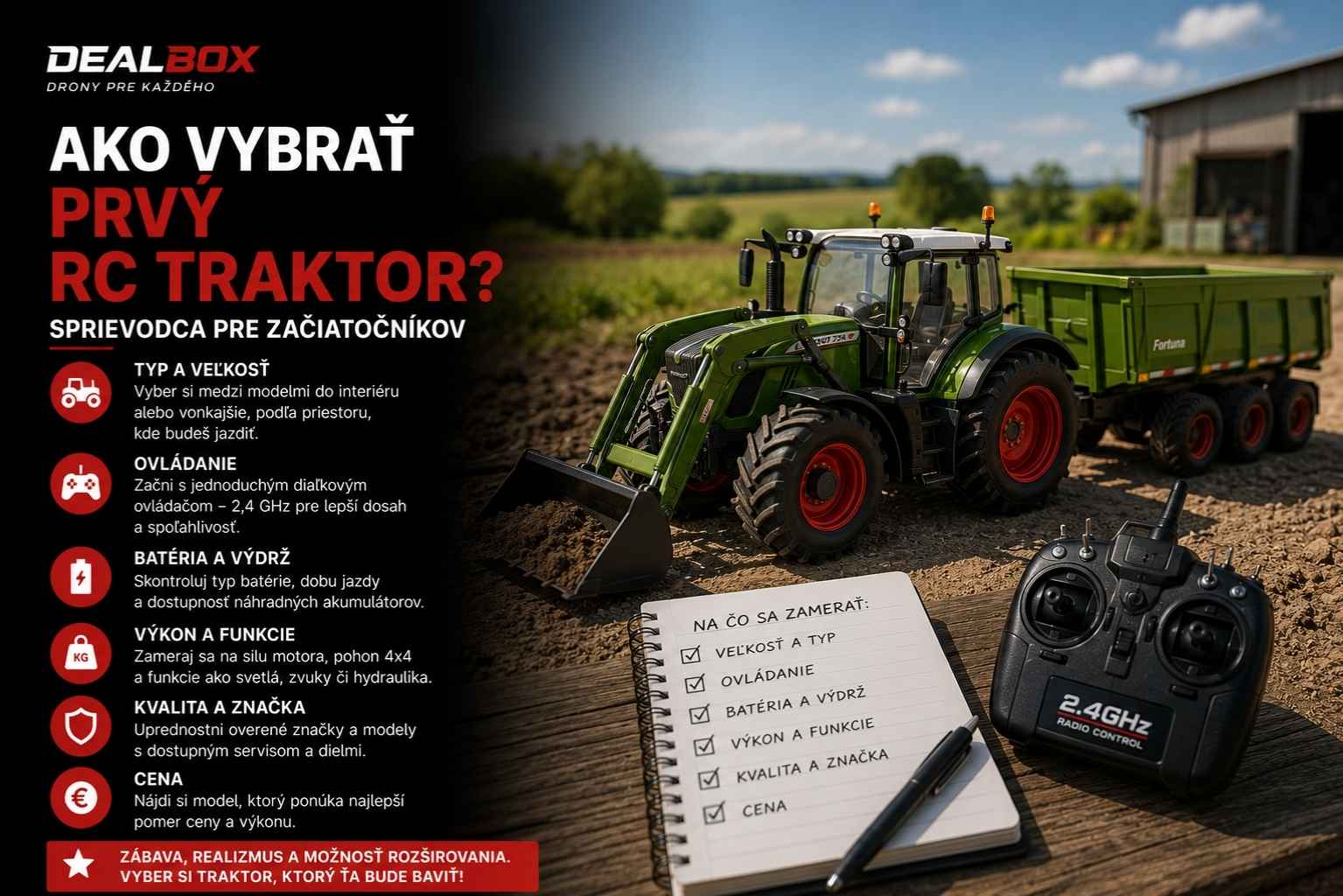 🧩 Ako vybrať prvý RC traktor?