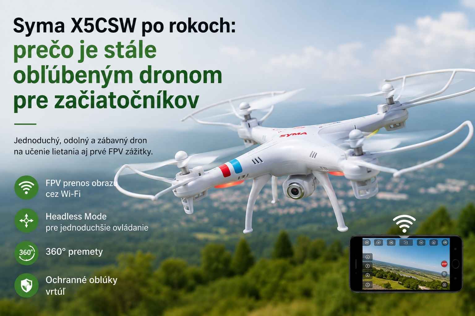 Syma X5CSW po rokoch: prečo je stále obľúbeným dronom pre začiatočníkov