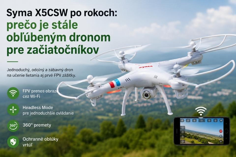 Syma X5CSW po rokoch: prečo je stále obľúbeným dronom pre začiatočníkov
