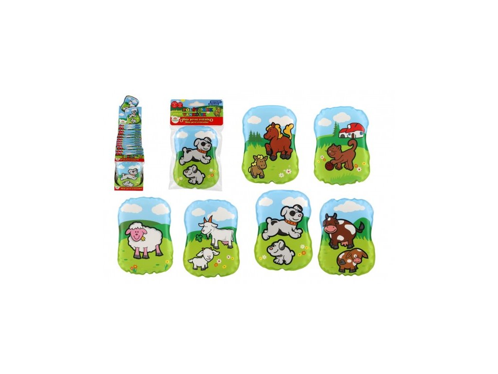 Vankúšik Moje prvé zvieratká pískacie 12x9x2cm asst 6 druhov v sáčku od 0 mesiacov MPZ