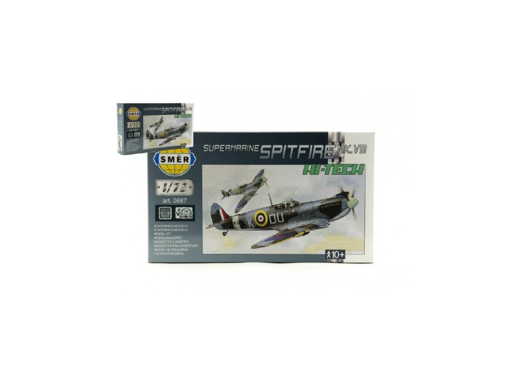 Model Supermarine Spitfire Mk.Vb HI TECH 1:72 12,8x13,6cm v krabici 25x14,5x4,5cm