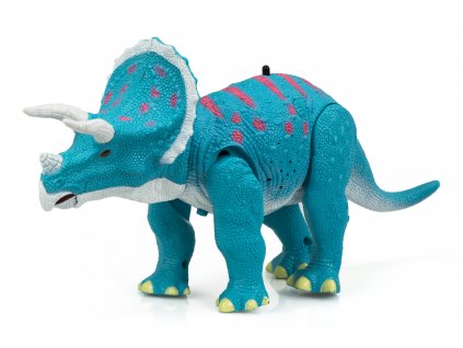 KIK RC Dinosaurus Triceratops, LED efekty, pohyblivé časti, zvukové efekty