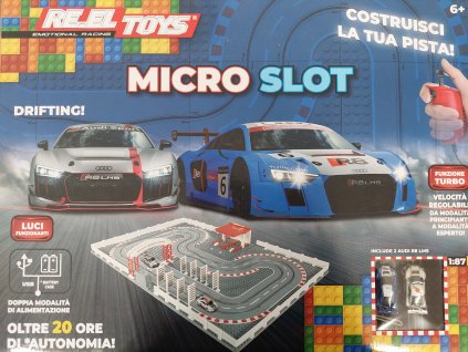 RE.EL Toys autodráha Micro Slot Race Audi 1:87 LED světla