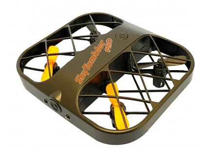 Dron SkyTumbler PRO v ochrannej klietke s LED osvetlením, auto štart, auto pristátie