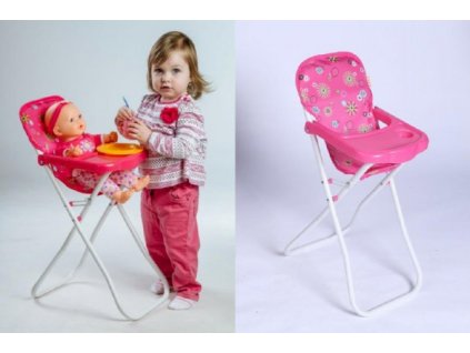 Stolička pre bábiky vysoká kov/plast 33x26x60cm v sáčku