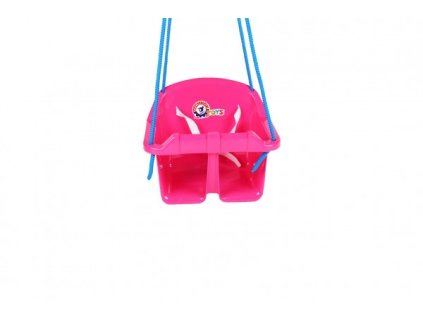 Hojdačka Baby plast ružová nosnosť 20kg 36x30x29cm 24m +