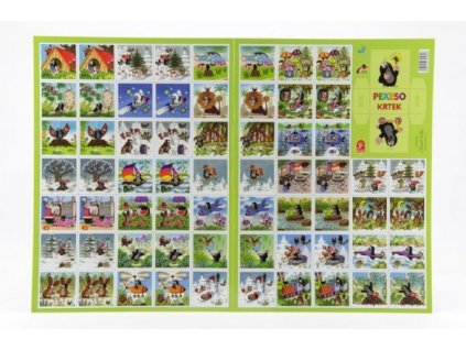 Pexeso Krtek papierové spoločenská hra 32 obrázkových dvojíc