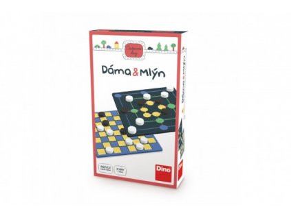 Dáma a Mlyn 2v1 cestovné spoločenské hry v krabičke 11,5x18x3,5cm
