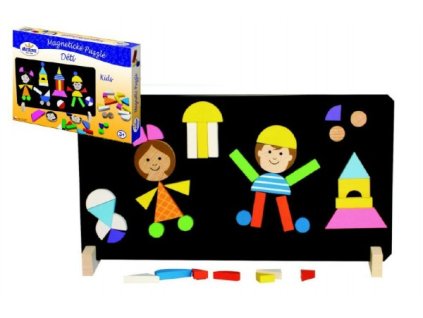 Magnetické puzzle deti v krabici 33x23x3,5cm