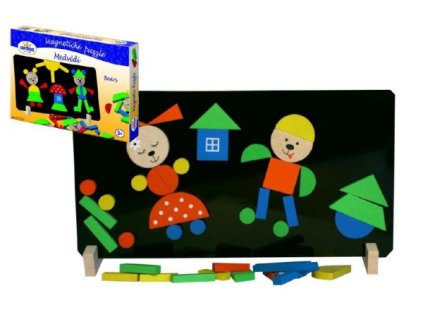 Magnetické puzzle Medvede v krabici 33x23x3,5cm