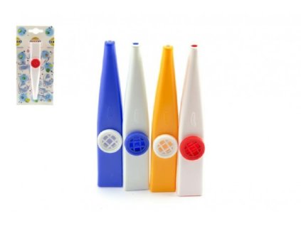 Kazoo plast 12cm asst 4 farby na karte