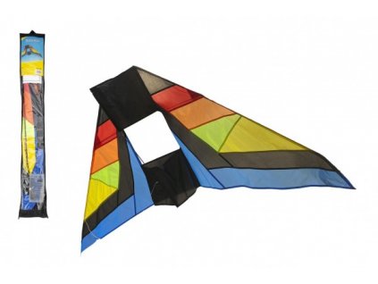 Drak lietajúci nylon delta 183x81cm farebný v sáčku