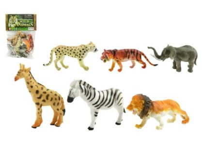 Zvieratká safari 6ks plast 10cm v sáčku