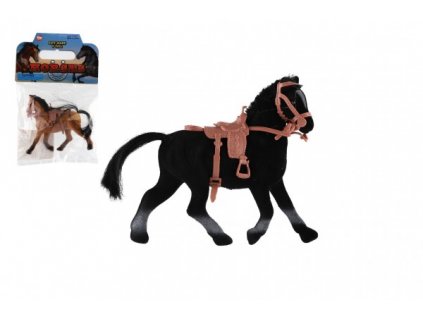 Kôň fliška so sedlom 15cm 2 farby v sáčku 16x24cm