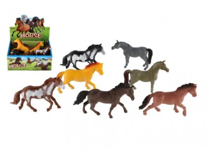 Kôň plast 13-15cm mix farieb