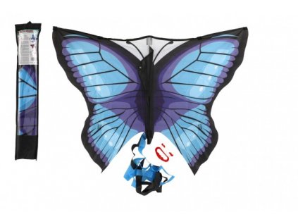 Šarkan lietajúci motýľ nylon 100x70cm v látkovom sáčku 11x58x2cm