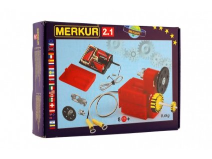 Stavebnice MERKUR 2.1 Elektromotorek v krabici