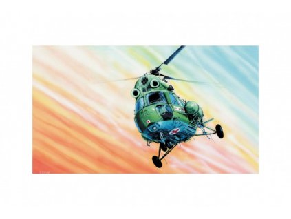 Model Kliklak Vrtuľník Mil Mi-2 27,6x30cm v krabici 34x19,5x5,5cm