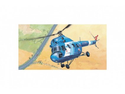 Model Kliklak Vrtuľník Mil Mi 2 - Polícia 27,6x30cm v krabici 34x19x5,5cm