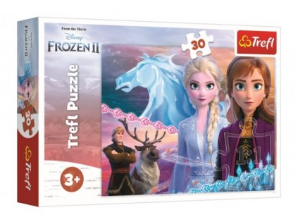 Puzzle Ľadové kráľovstvo II / Frozen II 30 dielikov 27x20cm v krabici 21x14x4cm