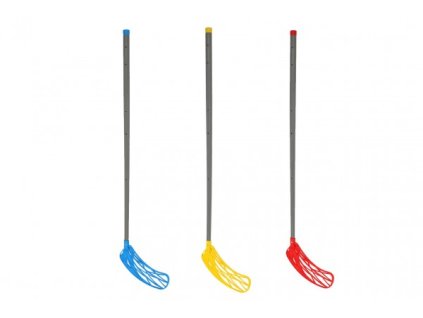 Hokejka florbalová pre ľavákov plast 115cm 3 farby v sáčku