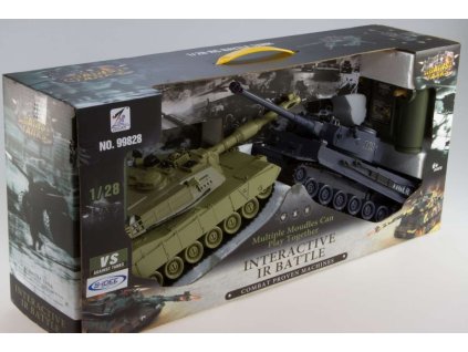 RC sada bojujúcich tankov M1A2 vs TIGER 103 so simuláciou boja pre dvoch hráčov 1:28