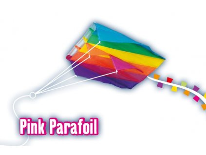 Šarkan PINK PARAFOIL 60x51