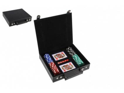 Poker sada 100ks + karty + kocky v kufríku
