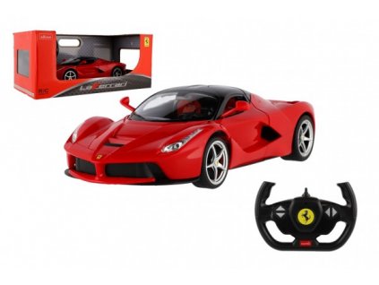 Auto RC Ferrari RASTAR červené plast 32cm 2,4GHz na diaľk. ovládanie na batérie v krabici 43x19cm