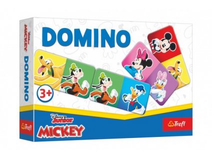 Domino papierové Mickey Mouse a priatelia 21 kartičiek spoločenská hra v krabici 21x14x4cm