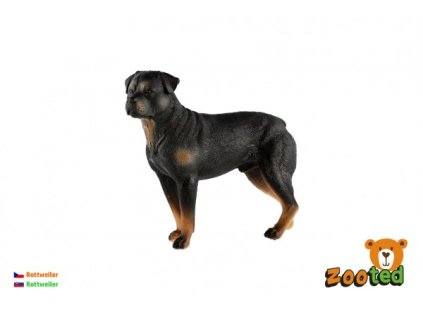 Rottweiler - pes domáci zooted plast 8 cm v sáčku