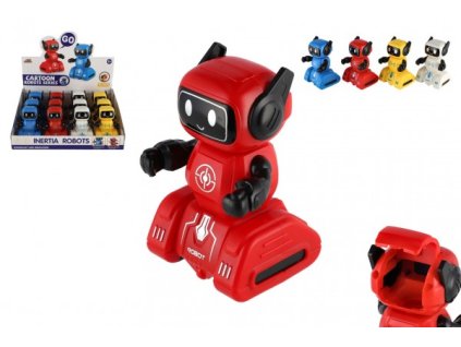 Robot na zotrvačník plast 7x11cm 4 farby