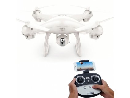 RC dron SJ70W s GPS a FHD kamerou - biely