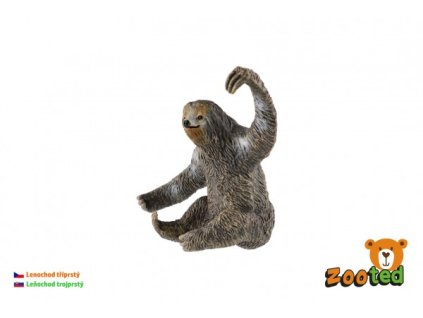Leňochod trojprstý zooted plast 8cm v sáčku