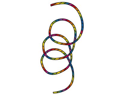 Tube Tail Rainbow Spiral 24m