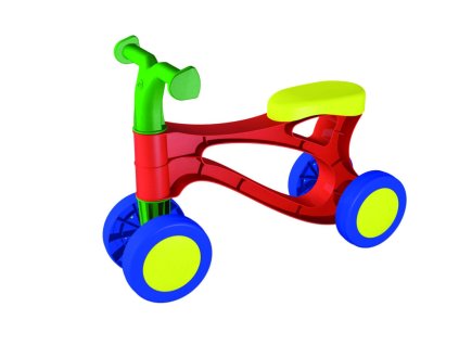 Odrážadlo Rolocykl červený plast výška sedadla 26cm od 18 mesiacov