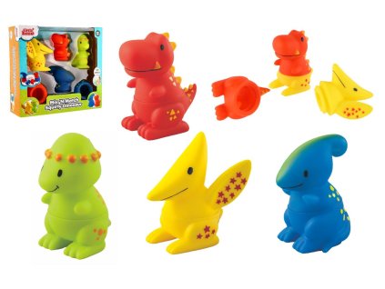 Dinosaurus skladací gumový v krabici 26x24x8cm 12m+