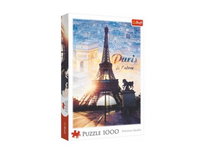 Puzzle Paríž o súmraku 1000 dielikov 48x68, 3cm v krabici 27x40x6cm