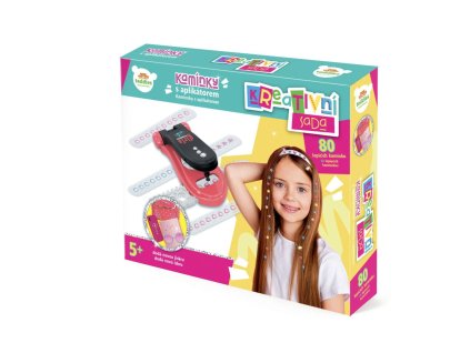 Trblietavé kamienky nielen do vlasov s aplikátorom plast 6x12cm s doplnkami