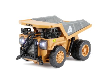 Mini kovový sklápací RC dumper, proporcionálny, 8 kanálov, 1:64 RTR