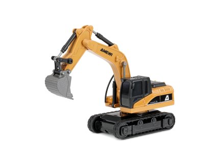 Mini kovový RC bager, 8 kanálov, mierka 1:64, RTR