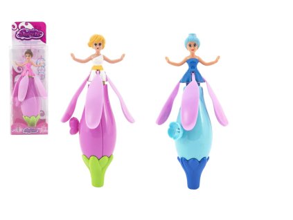 Vystreľovacie víla bábika plast 17cm asst 4 farby v krabičke 8x24x6cm