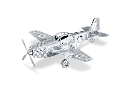 Luxusná oceľová stavebnica Mustang P-51