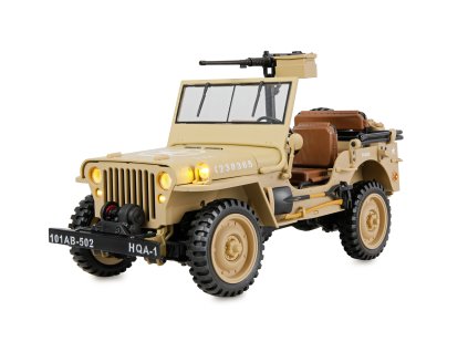 RC auto Jeep Willys MB Scale  4WD 1:14 RTR piesková