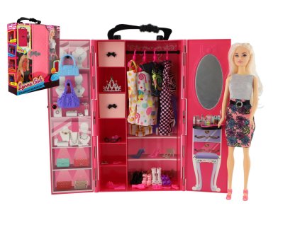 Bábika Lynna so skriňou plast 30cm s doplnkami