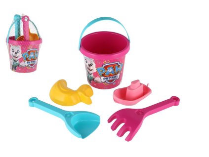 Súprava na piesok 5ks plast Paw Patrol/Tlapková patrola ružová 12m+