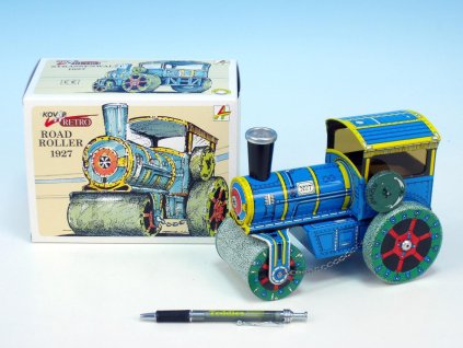 Parný valec cestná naťahovacie kov 18cm v krabičke Kovap