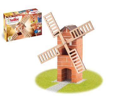 Stavebnica Teifoc Veterný mlyn v krabici 29x18x8cm