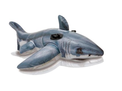 Lehátko žralok biely s úchytmi nafukovací 173x107cm