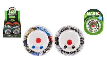 Hlavolam hra s loptičkou plast 8cm 4 farby na karte 12x16cm